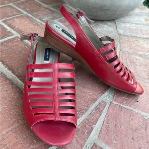 Array Red Strappy Slingback Sandals